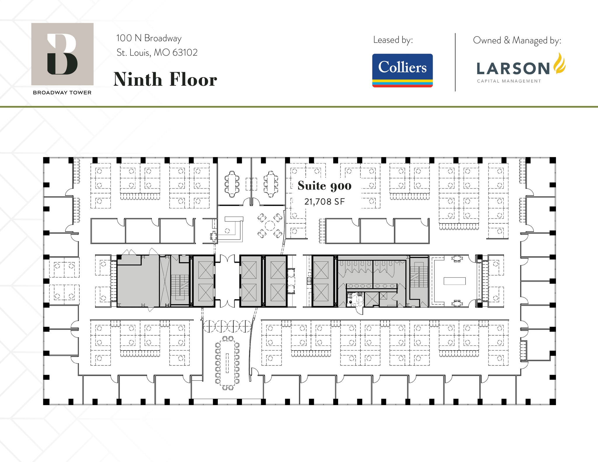 100 N Broadway, Saint Louis, MO à louer Plan d’étage- Image 1 de 1