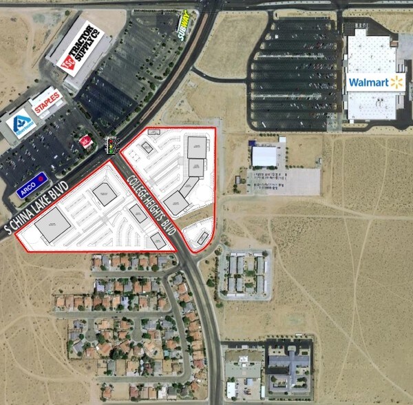 S China Lake Blvd & College Heights Blvd, Ridgecrest, CA à vendre - Photo principale - Image 1 de 1