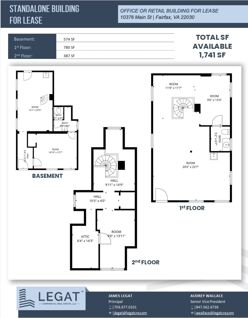 10376 Main St, Fairfax, VA à louer Plan d’étage- Image 1 de 1
