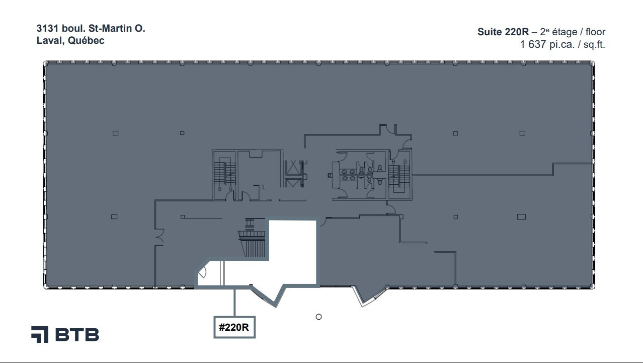 3131 Boul Saint-Martin O, Laval, QC à louer Plan d’étage- Image 1 de 1