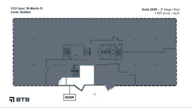 3131 Boul Saint-Martin O, Laval, QC à louer Plan d’étage- Image 1 de 1
