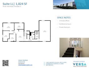 710 N York Rd, Hinsdale, IL à louer Plan d’étage- Image 1 de 6