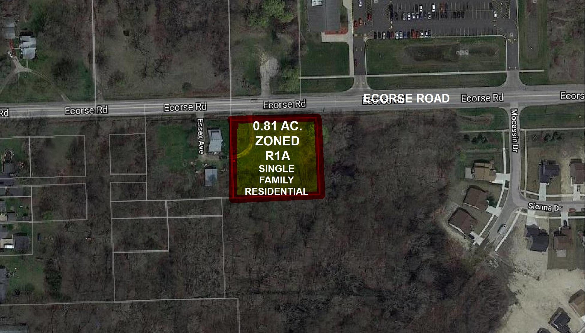 East Of 35007 Ecorse Rd, Romulus, MI for sale Aerial- Image 1 of 6