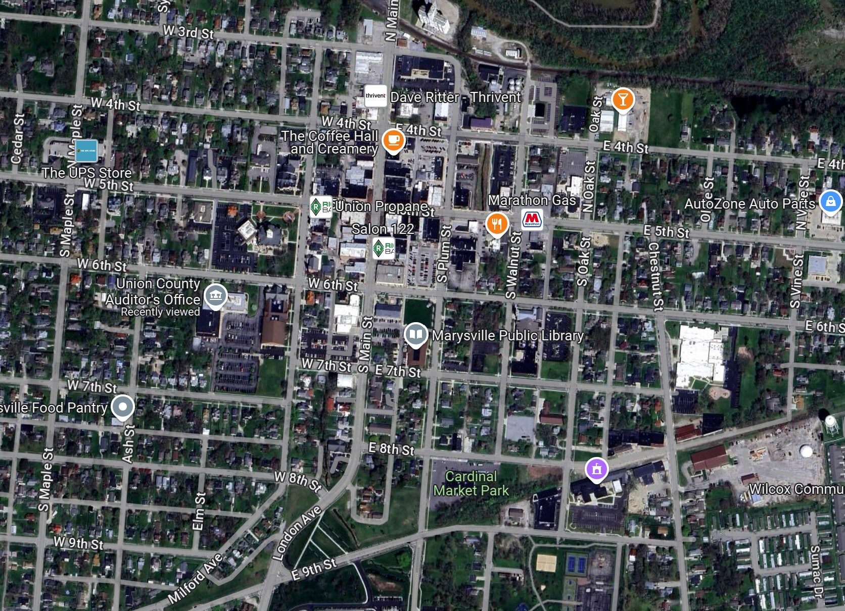 W 5th Street, Marysville, OH à vendre Aérien- Image 1 de 2