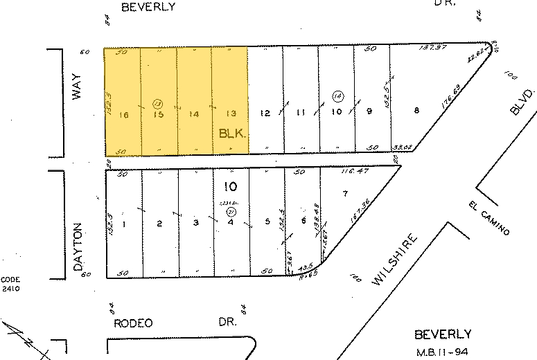 233-269 N Beverly Dr, Beverly Hills, CA for lease - Plat Map - Image 2 of 6