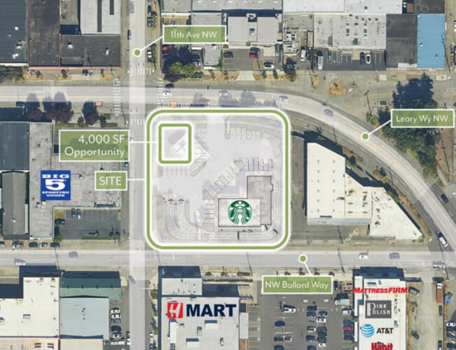 999 Leary Way NW, Seattle, WA for lease Aerial- Image 1 of 2