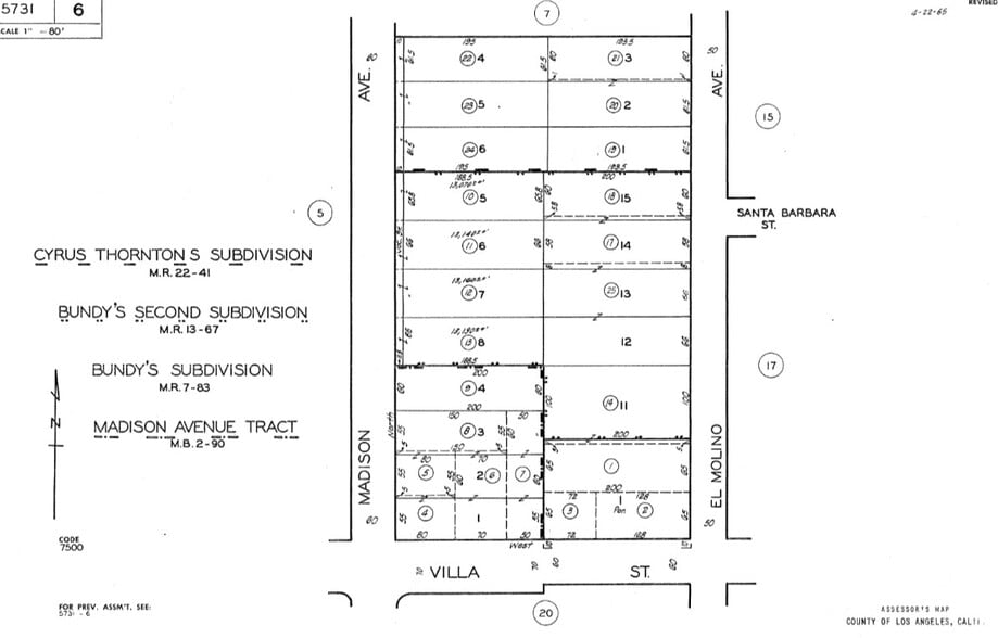 536 N Madison Ave, Pasadena, CA for sale - Plat Map - Image 2 of 34