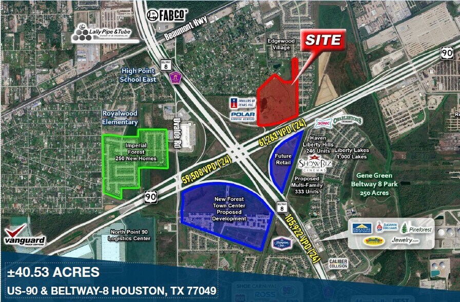 US 90 Hwy, Houston, TX for sale - Aerial - Image 1 of 2