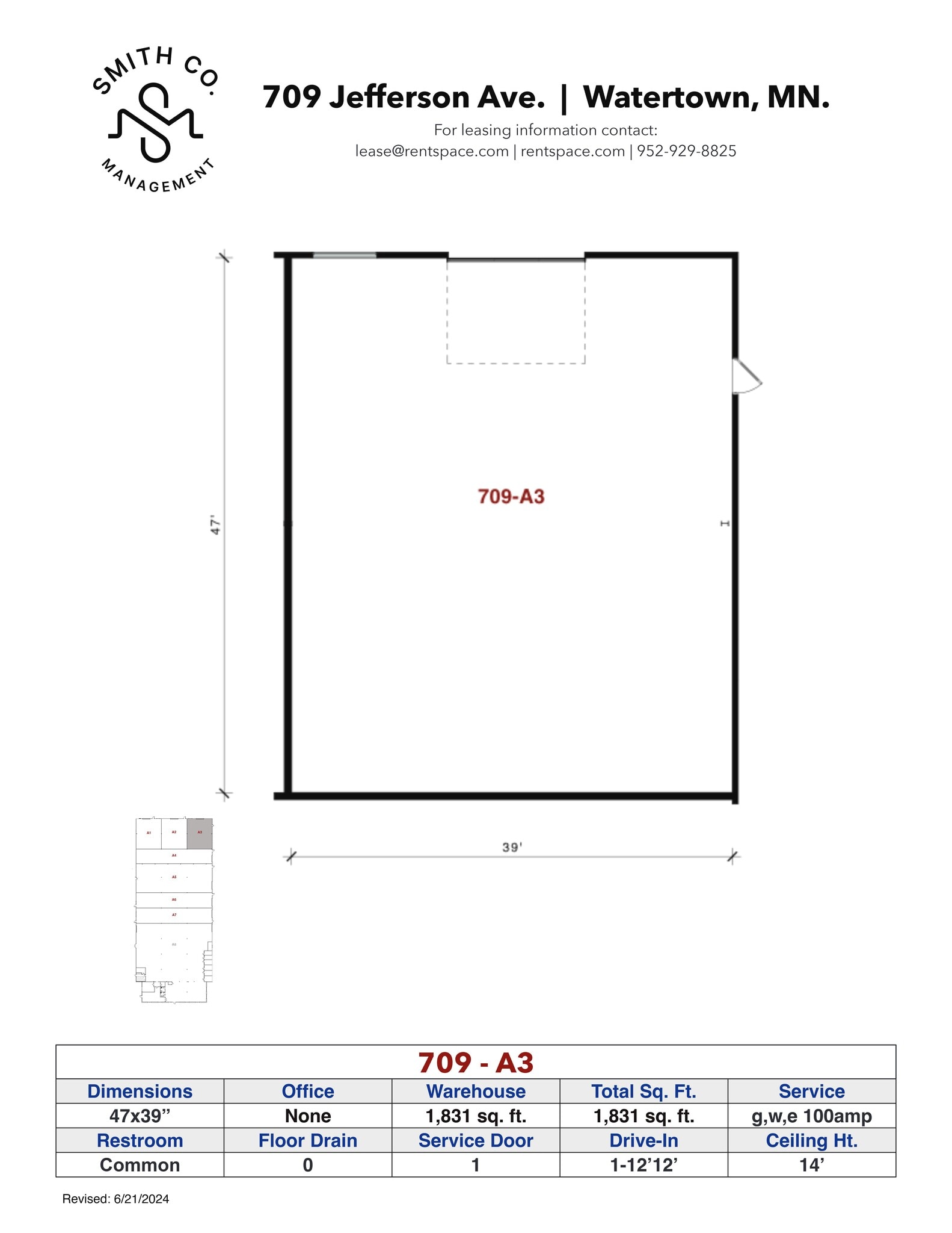 701-709 Jefferson Ave SW, Watertown, MN for lease Site Plan- Image 1 of 1