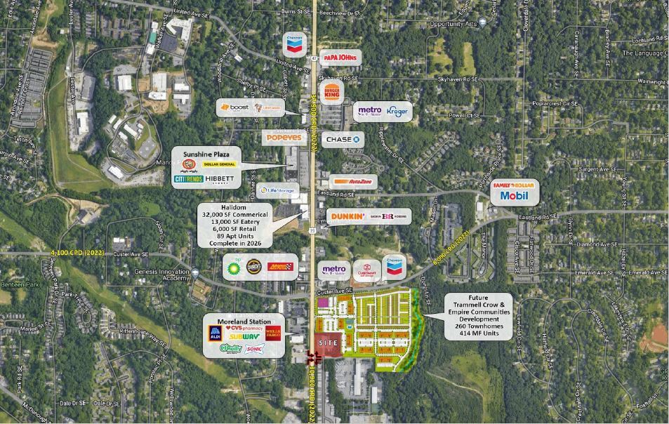 1316 Moreland Ave SE, Atlanta, GA for lease Aerial- Image 1 of 2