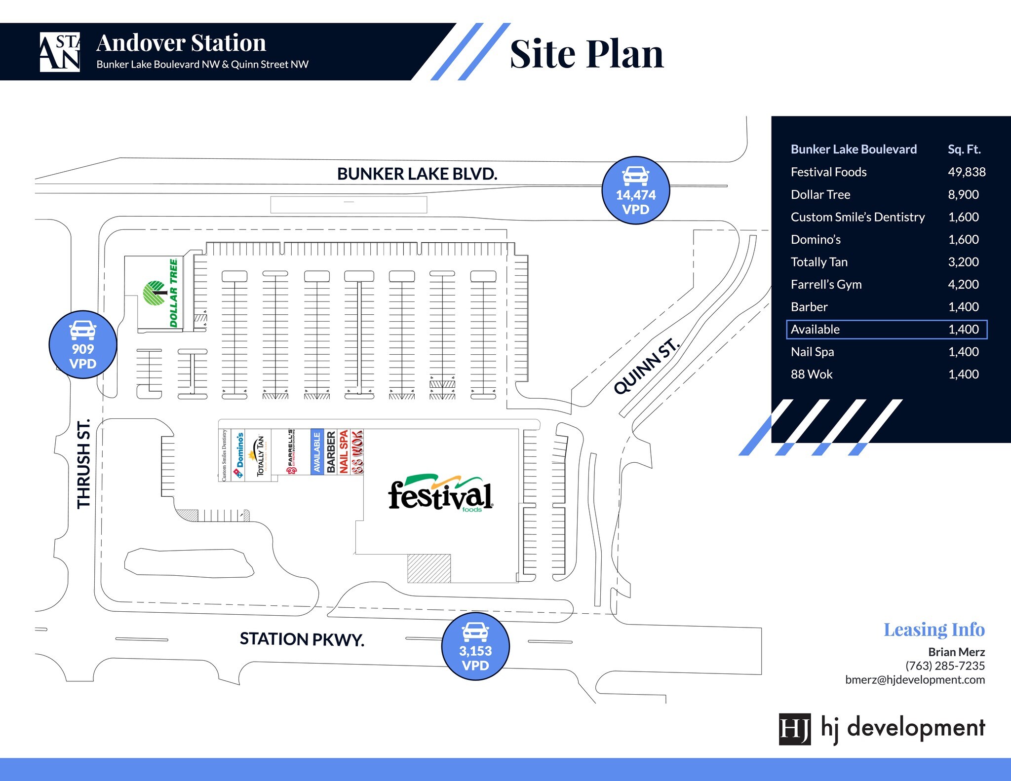 2218-2279 NW Bunker Lake Blvd, Andover, MN à louer Plan de site- Image 1 de 3