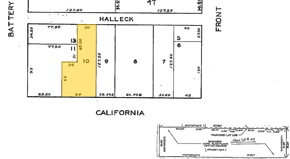 244 California St, San Francisco, CA à louer - Plan cadastral - Image 1 de 2