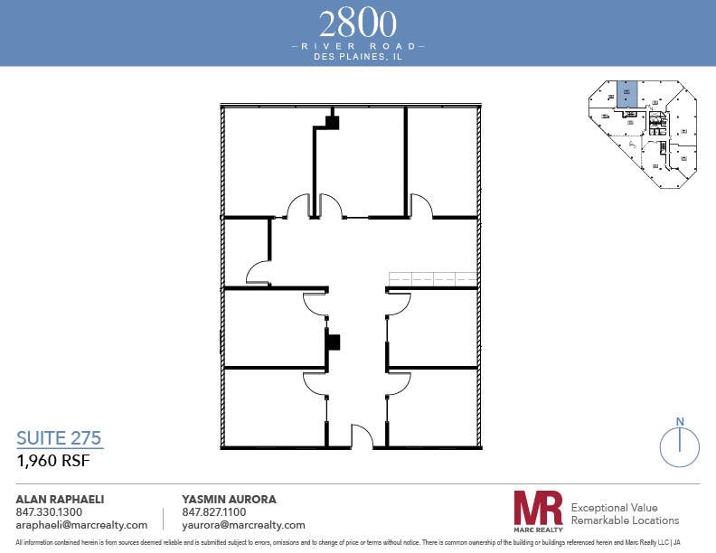 2800 S River Rd, Des Plaines, IL à louer Plan d’étage- Image 1 de 1