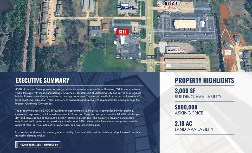 4020 N Harrison St, Shawnee, OK for sale - Aerial - Image 2 of 5