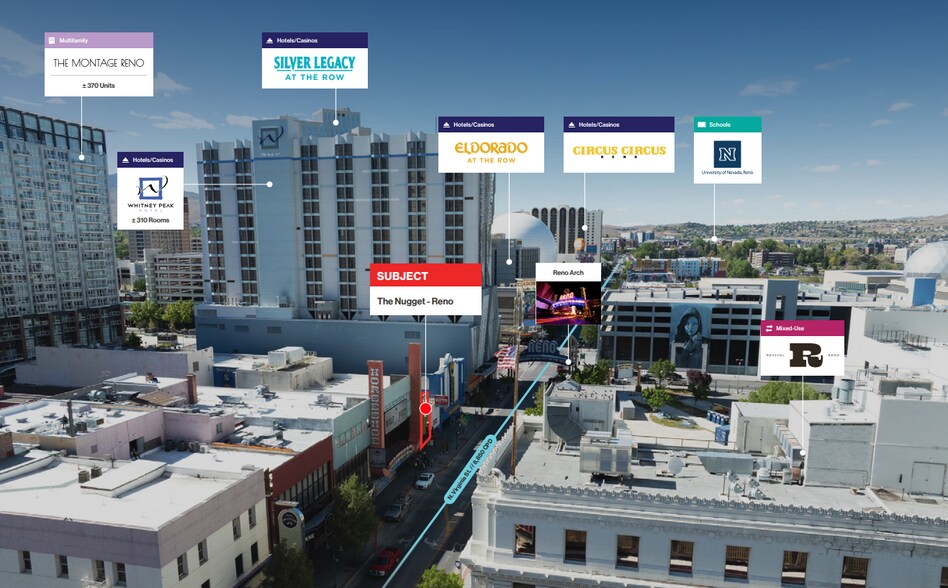 231 & 233 N Virginia St., Reno, NV à vendre - Aérien - Image 3 de 3