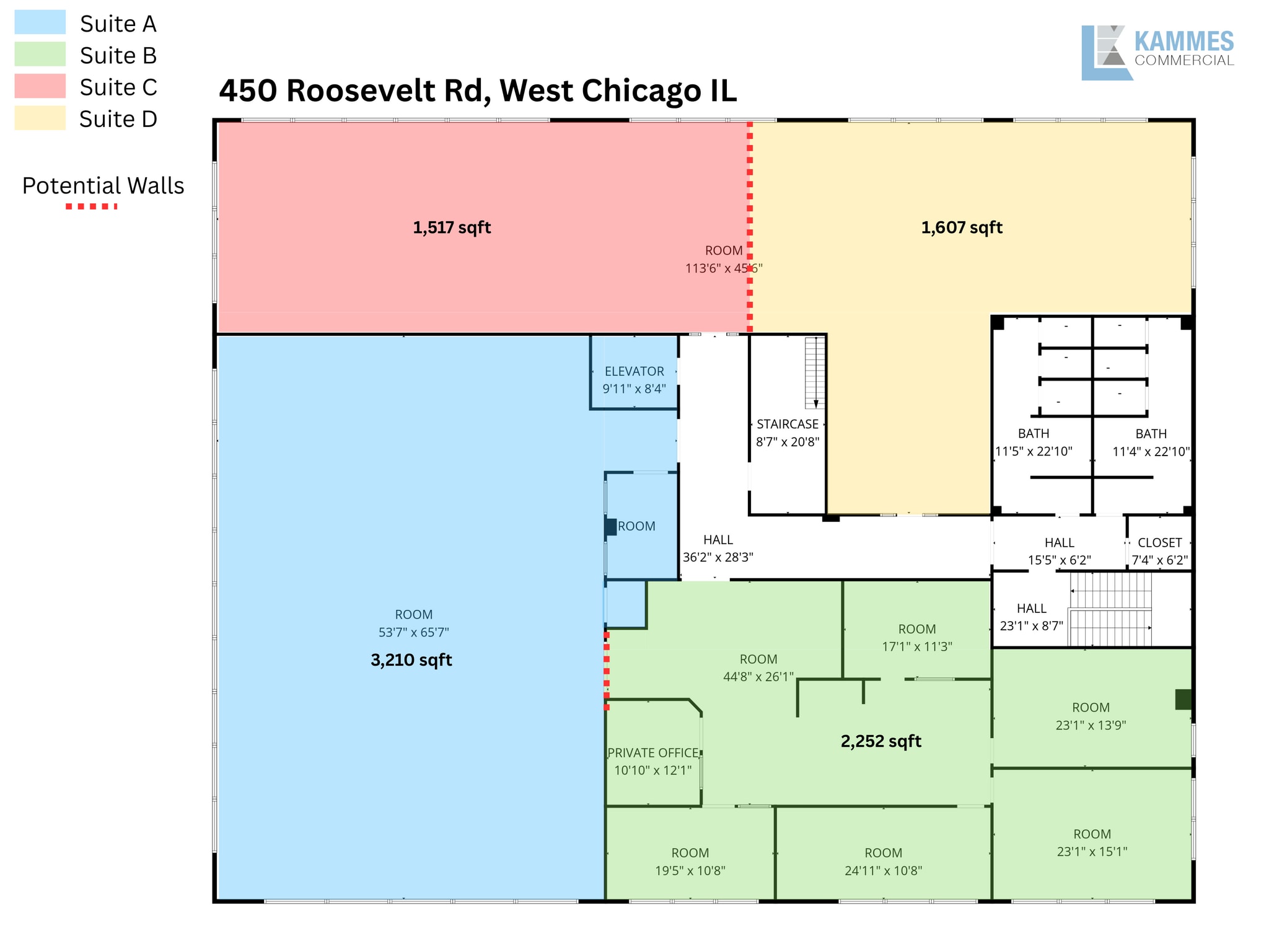 450-480 E Roosevelt Rd, West Chicago, IL for lease Floor Plan- Image 1 of 12