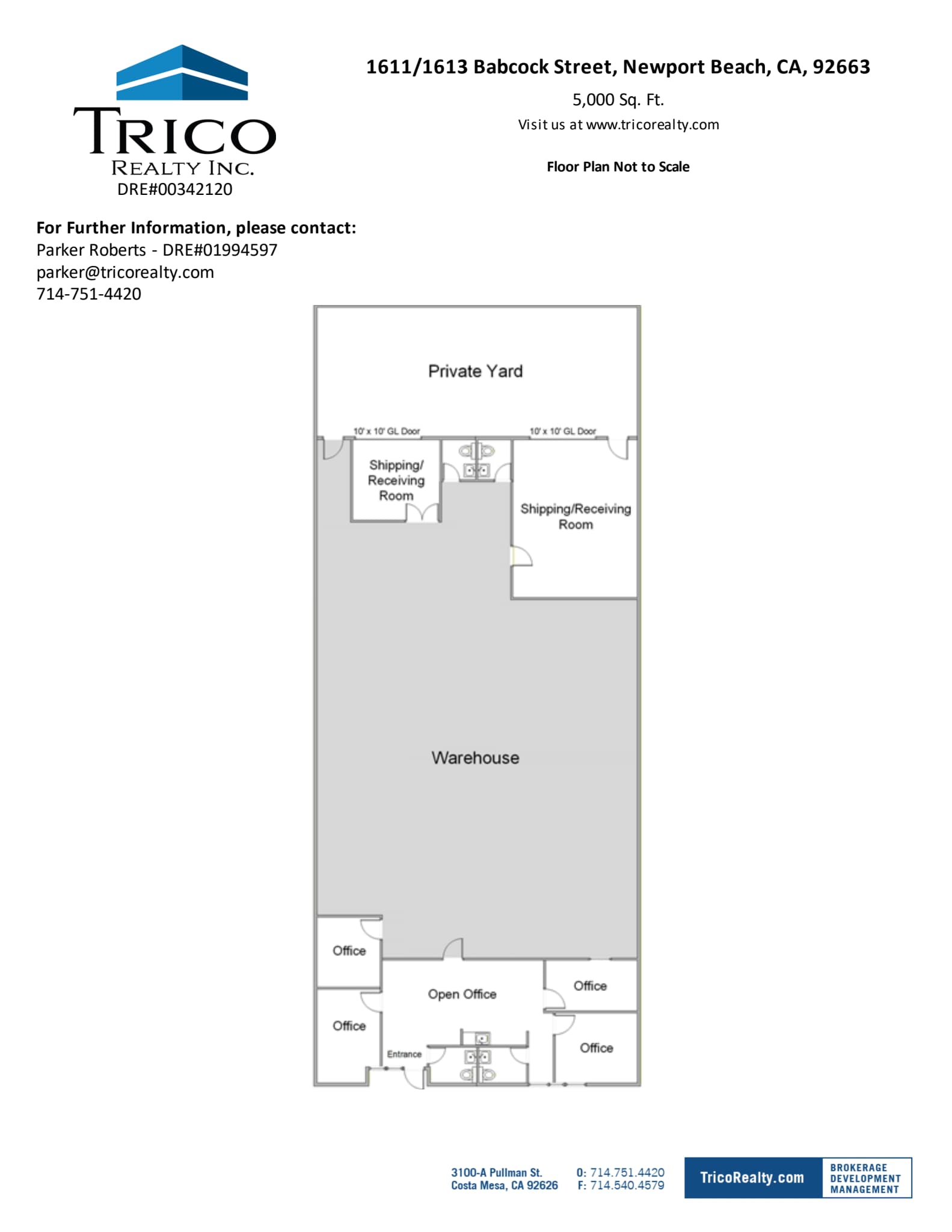 868-882 W 16th St, Newport Beach, CA à louer Plan d’étage- Image 1 de 1