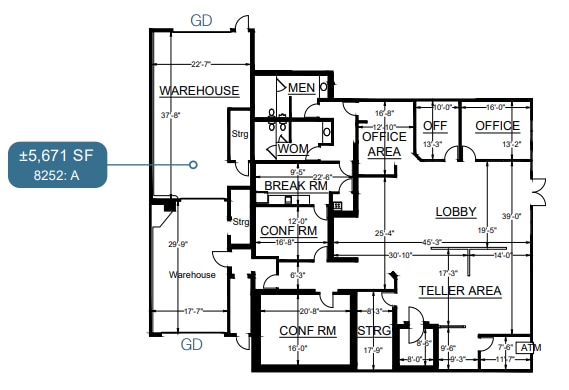 8252 Clairemont Mesa Blvd, San Diego, CA à louer Plan d’étage- Image 1 de 1