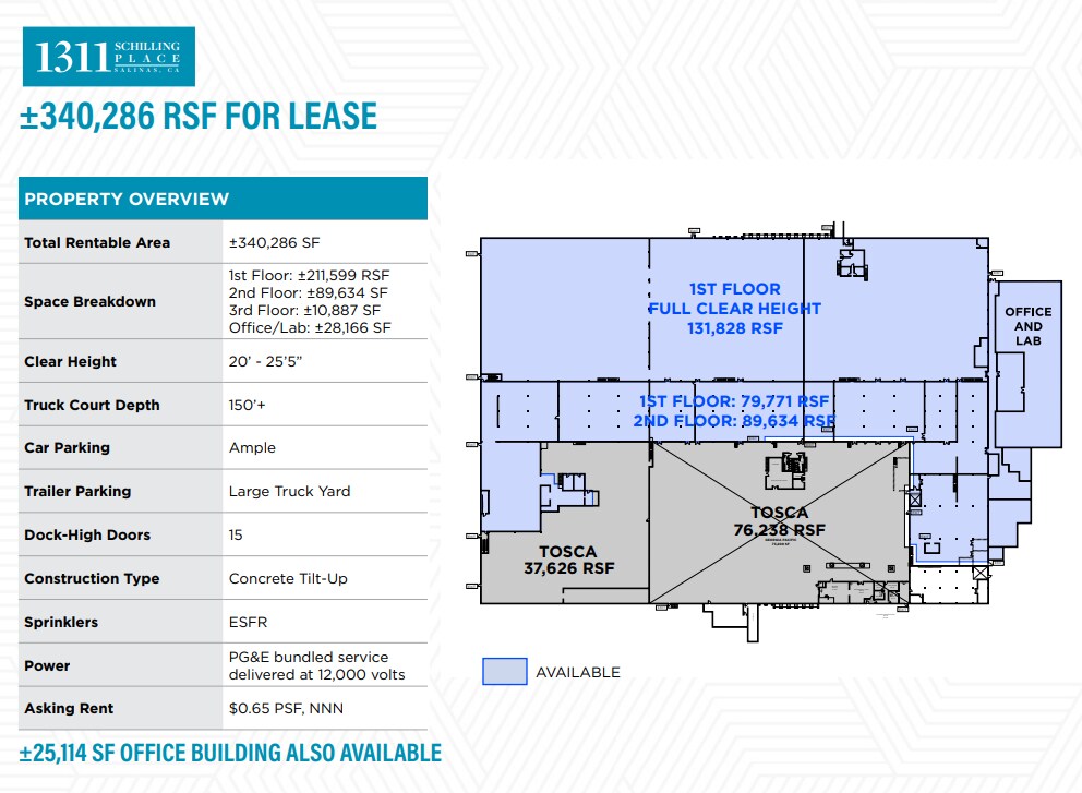1311 Schilling Pl, Salinas, CA for lease Floor Plan- Image 1 of 1