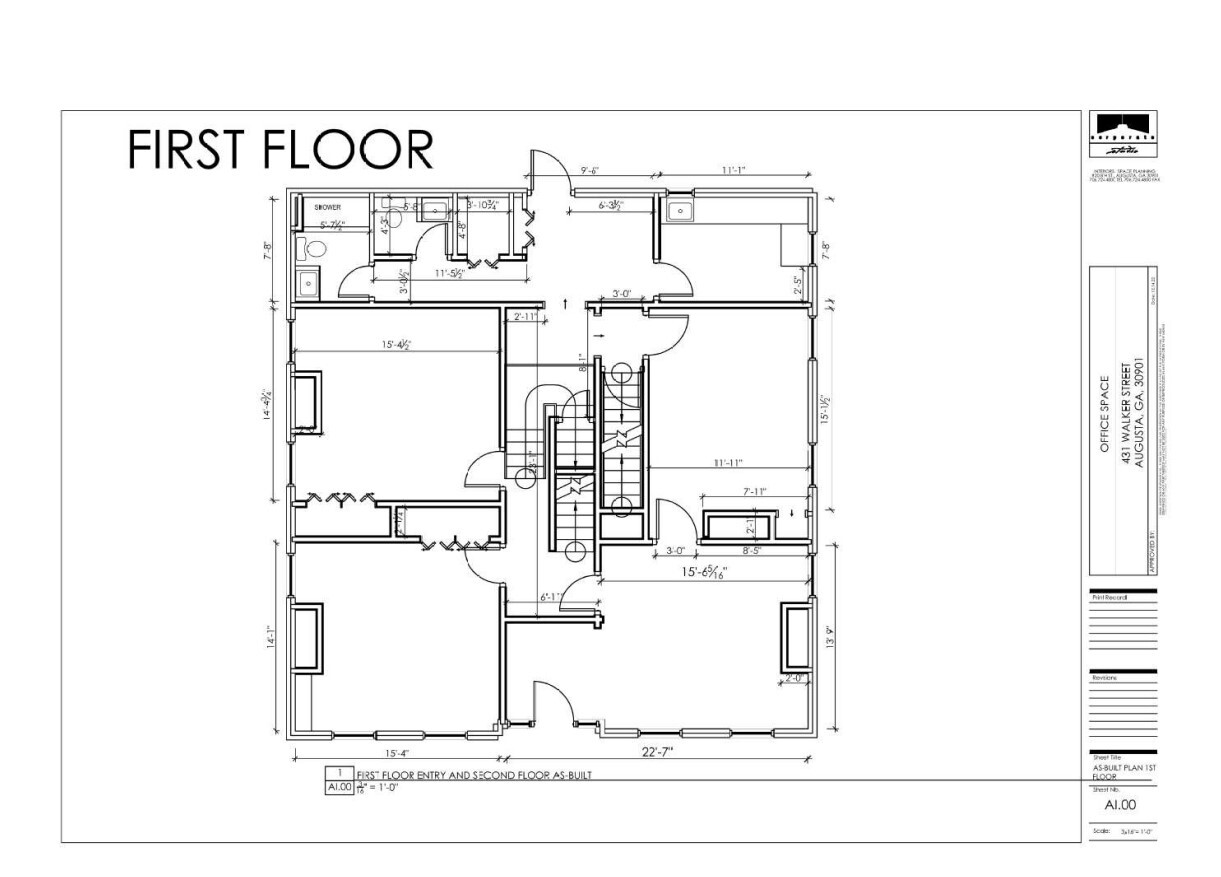 431 Walker St, Augusta, GA à louer Plan d’étage- Image 1 de 1