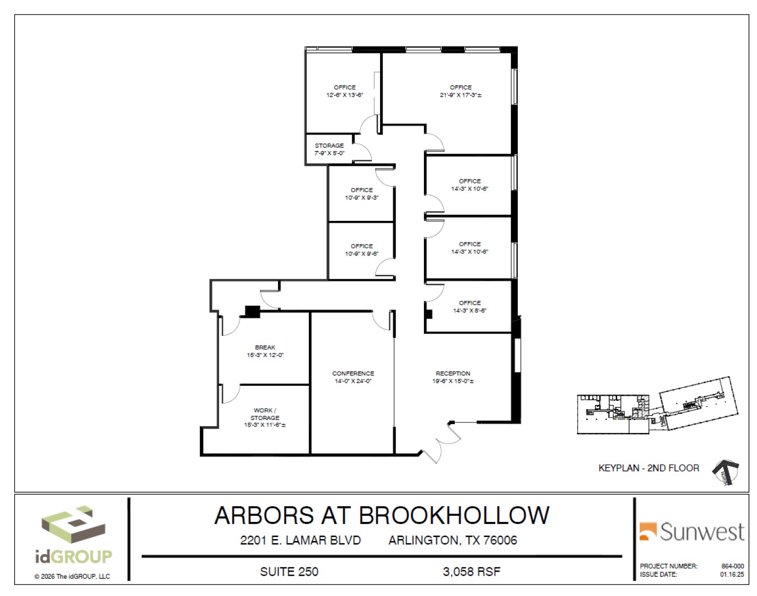 2201 E Lamar Blvd, Arlington, TX à louer Plan d’étage- Image 1 de 1