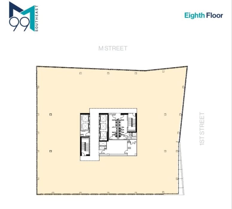 99 M St SE, Washington, DC à louer Plan d’étage- Image 1 de 2
