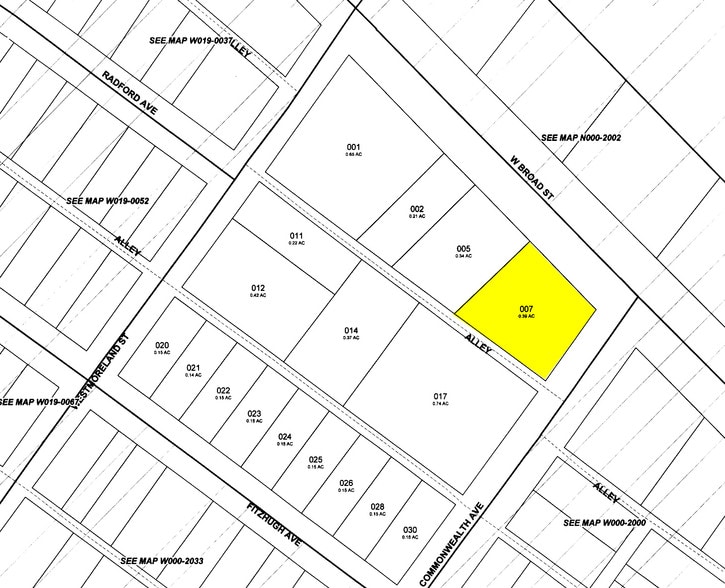 4501-4503 W Broad St, Richmond, VA for lease - Plat Map - Image 2 of 4