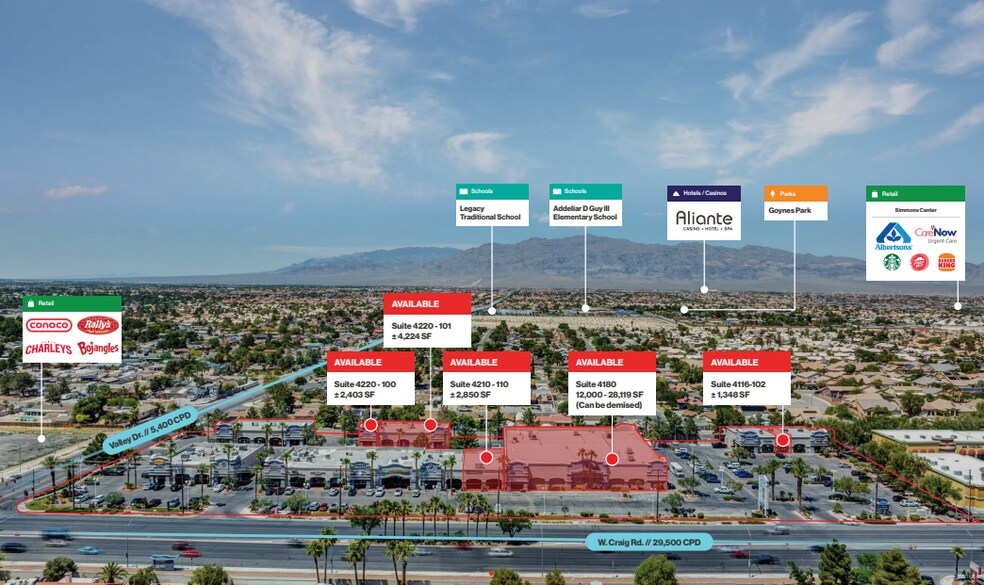 4116-4280 W Craig Rd, North Las Vegas, NV à louer - Photo du bâtiment - Image 2 de 6