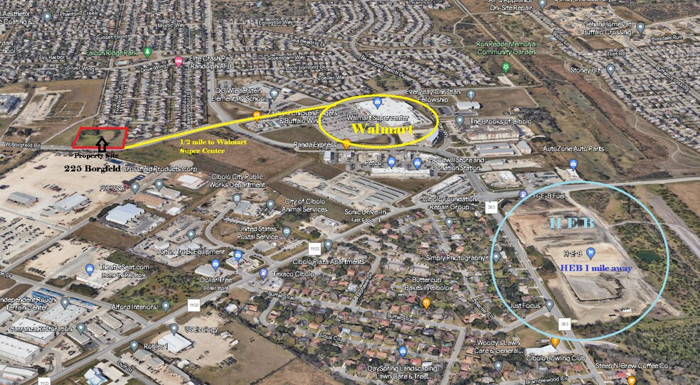 225 W Borgfeld Rd, Cibolo, TX à vendre - Aérien - Image 2 de 5