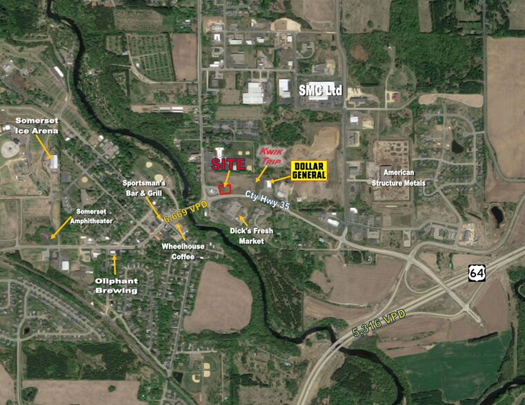 Church Hill Rd, Somerset, WI à vendre - Aérien - Image 2 de 2