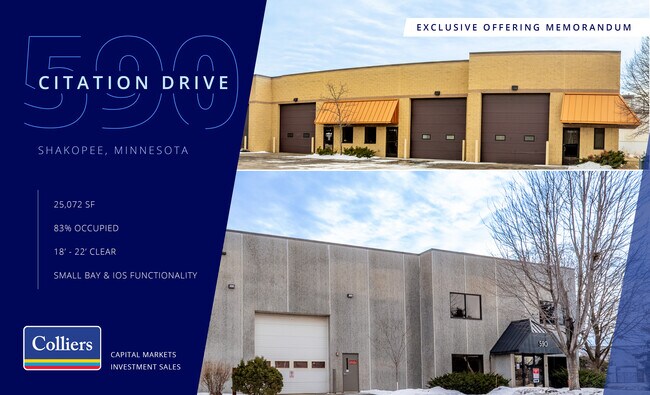 Plus de détails pour 590 Citation Dr, Shakopee, MN - Industriel à vendre