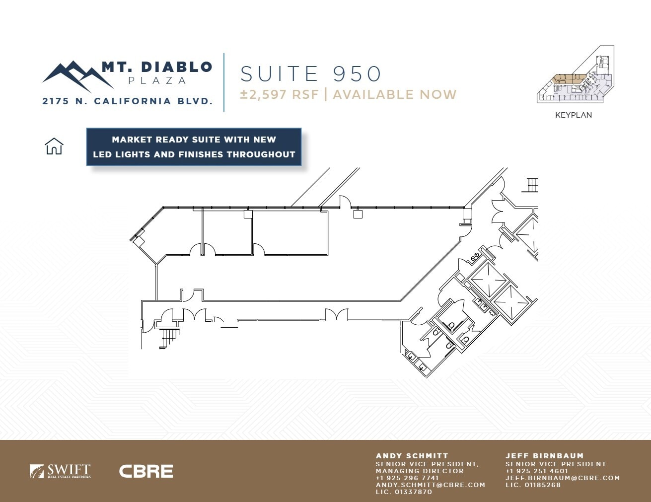 2175 N California Blvd, Walnut Creek, CA à louer Plan d’étage- Image 1 de 1