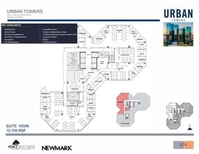 222 W Las Colinas Blvd, Irving, TX à louer Plan d’étage- Image 2 de 2