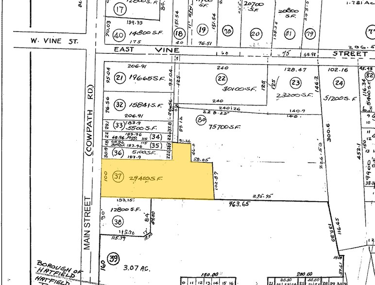 529 S Main St, Hatfield, PA à vendre - Plan cadastral - Image 1 de 1