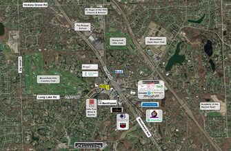 35 W Long Lake Rd, Bloomfield Hills, MI - AERIAL  map view - Image1