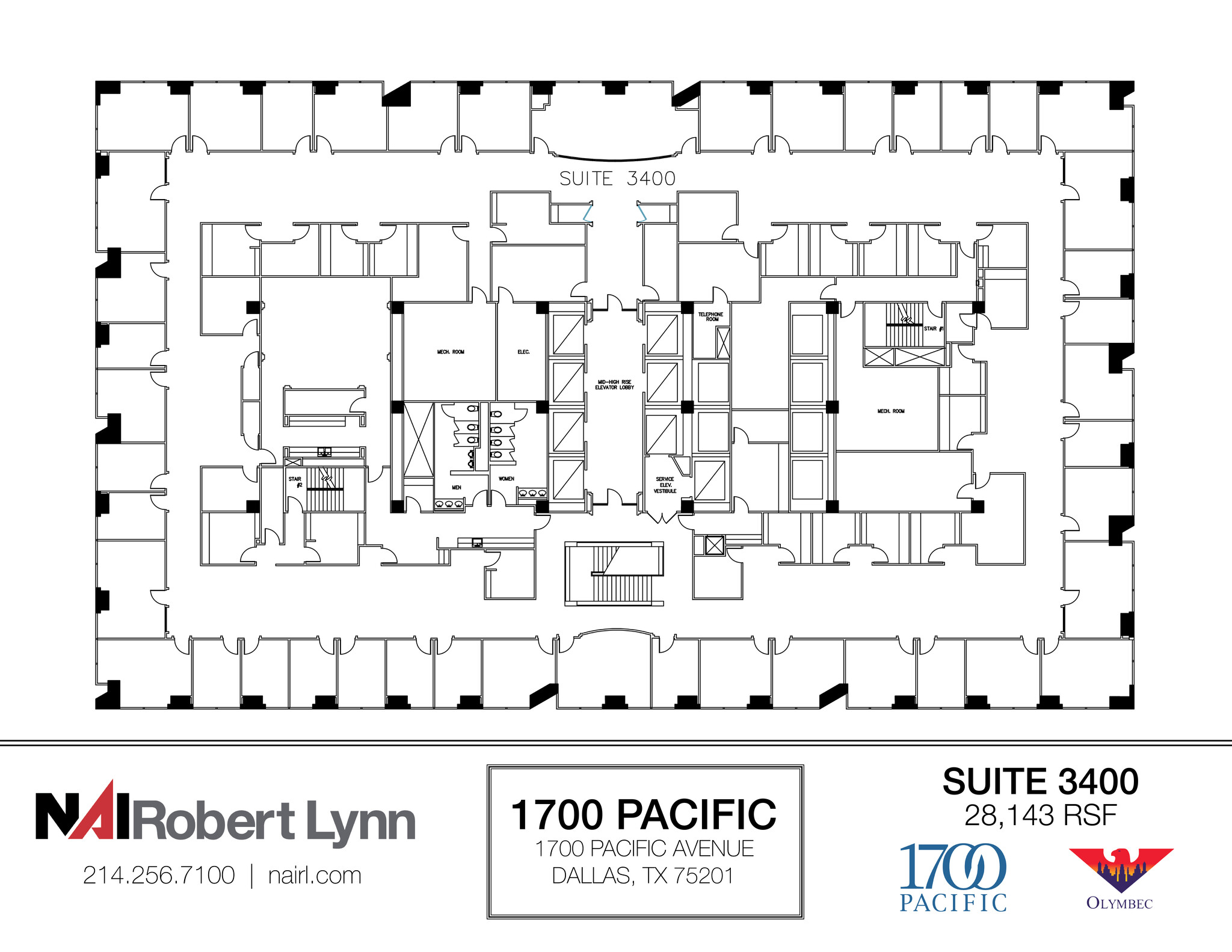 1700 Pacific Ave, Dallas, TX à louer Plan d  tage- Image 1 de 1