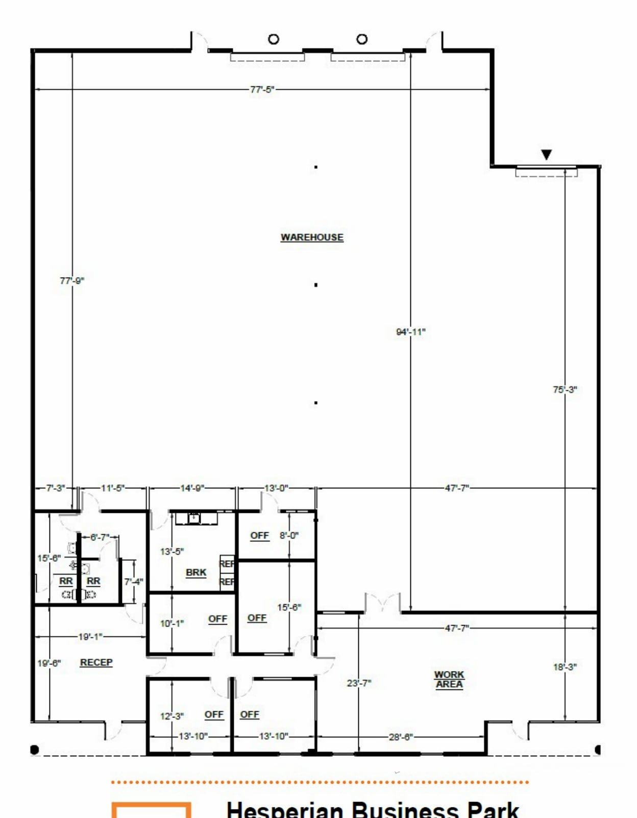 2286-2298 Tripaldi Way, Hayward, CA à louer Plan d’étage- Image 1 de 1