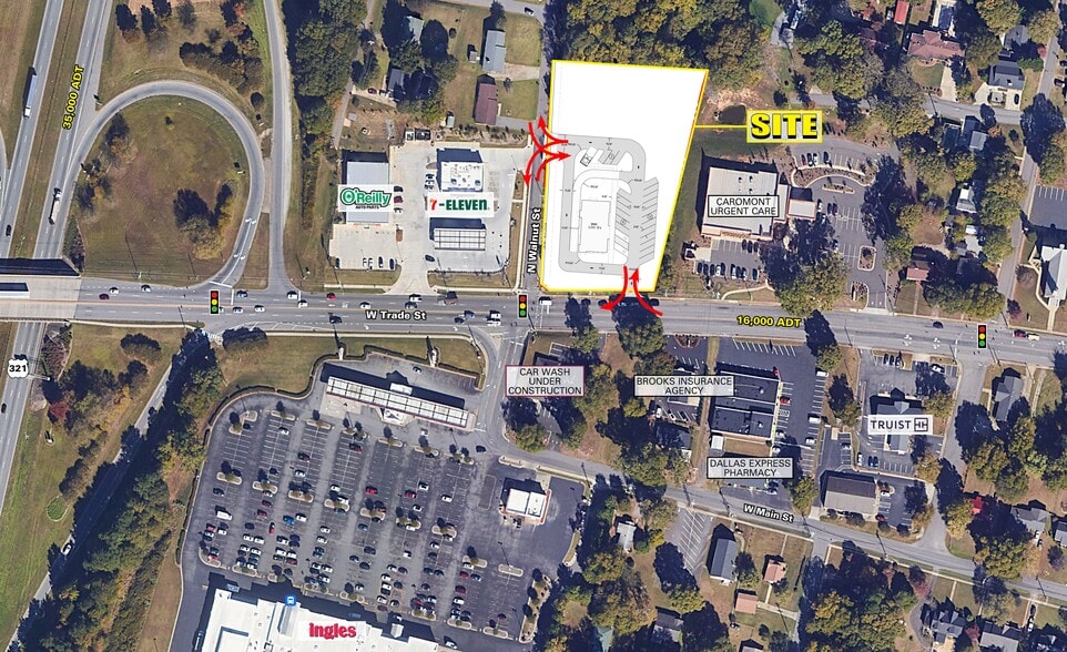 706 W Trade St, Dallas, NC for lease - Building Photo - Image 3 of 4