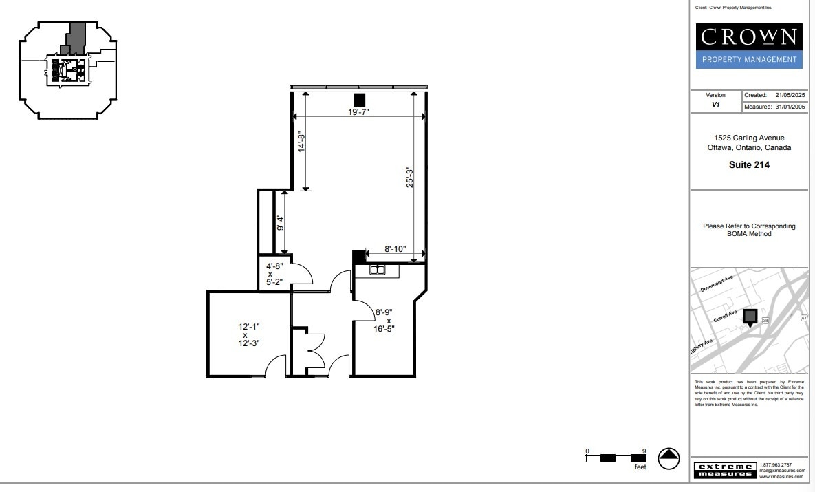 1545 Carling Ave, Ottawa, ON for lease Floor Plan- Image 1 of 1