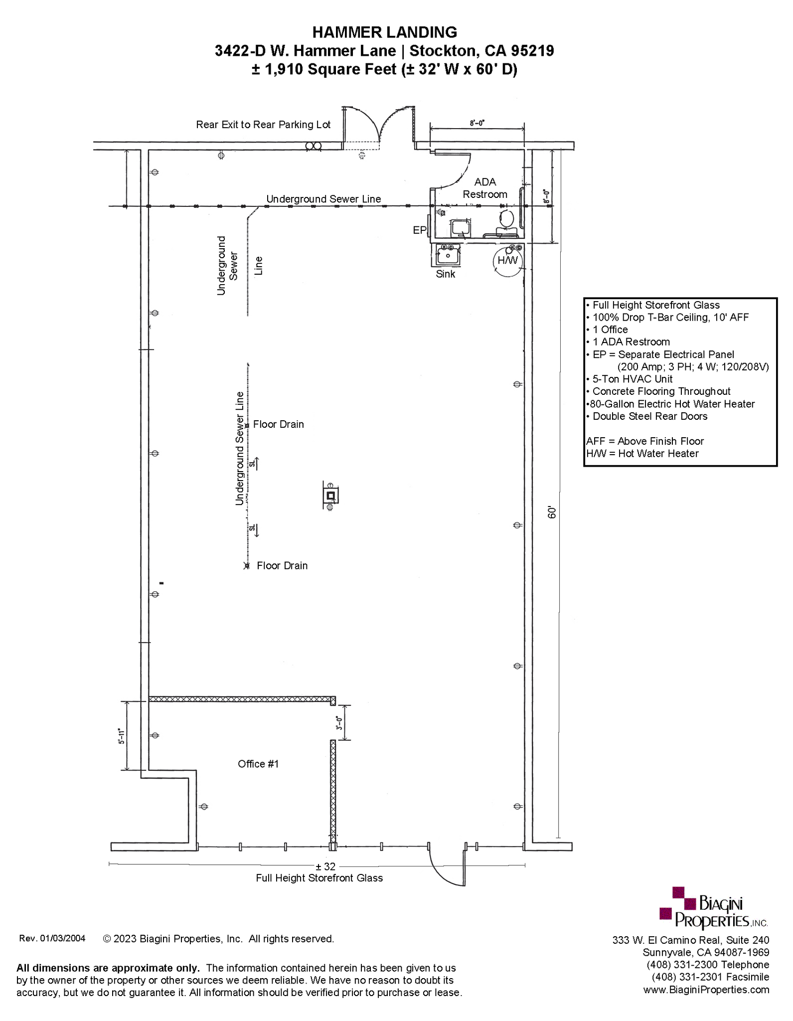 3410-3436 W Hammer Ln, Stockton, CA à louer Plan d  tage- Image 1 de 5