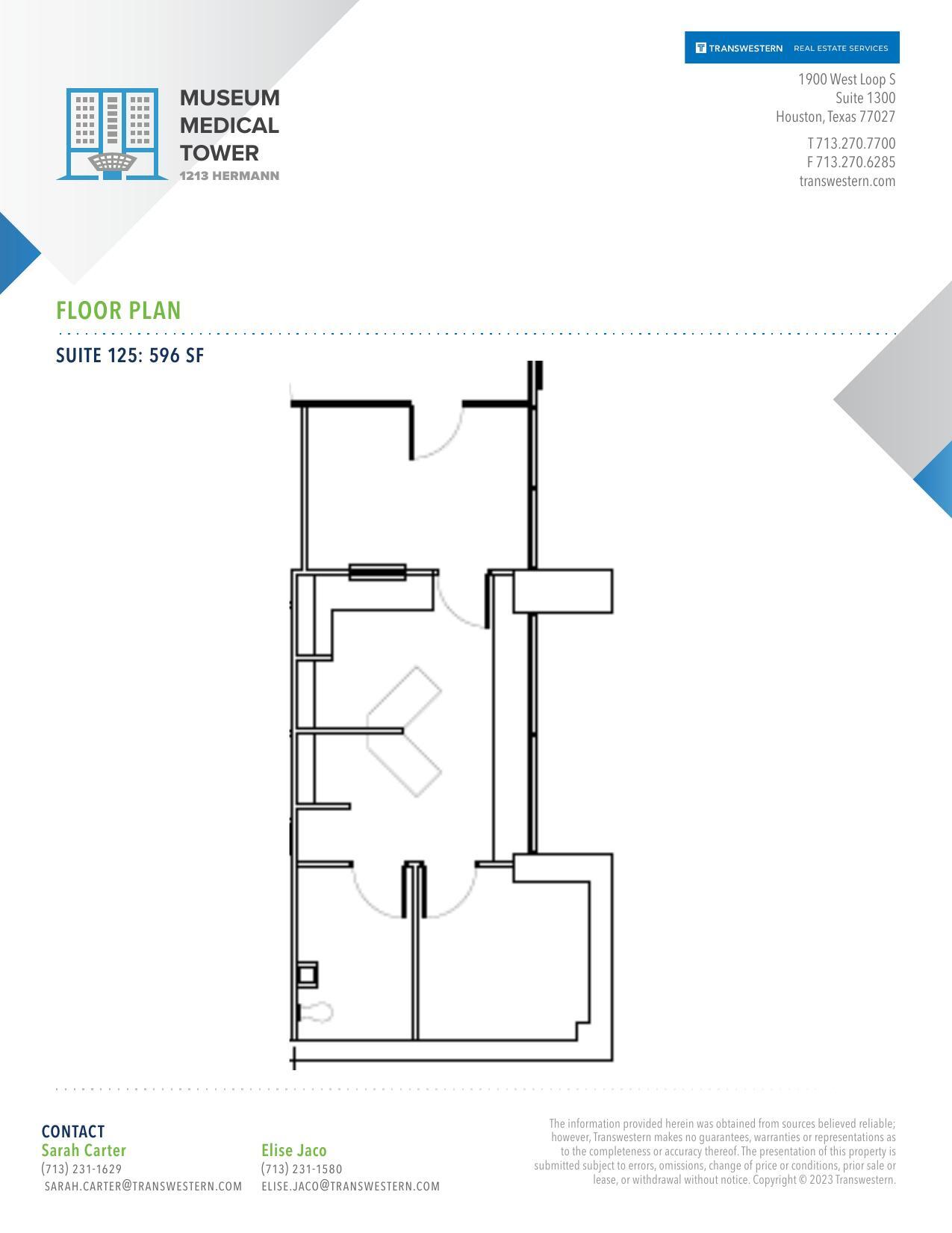 1213 Hermann Dr, Houston, TX for lease Floor Plan- Image 1 of 2