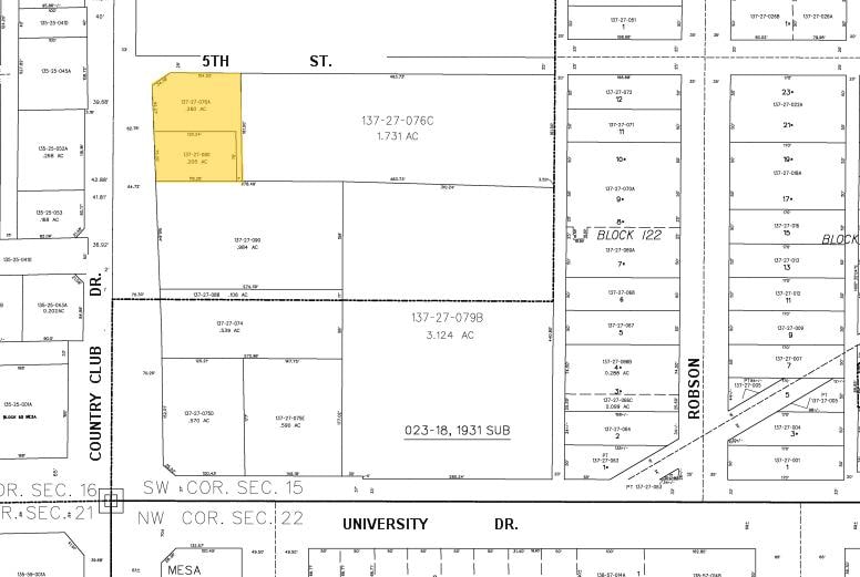 455 N Country Club Dr, Mesa, AZ for lease - Plat Map - Image 2 of 9
