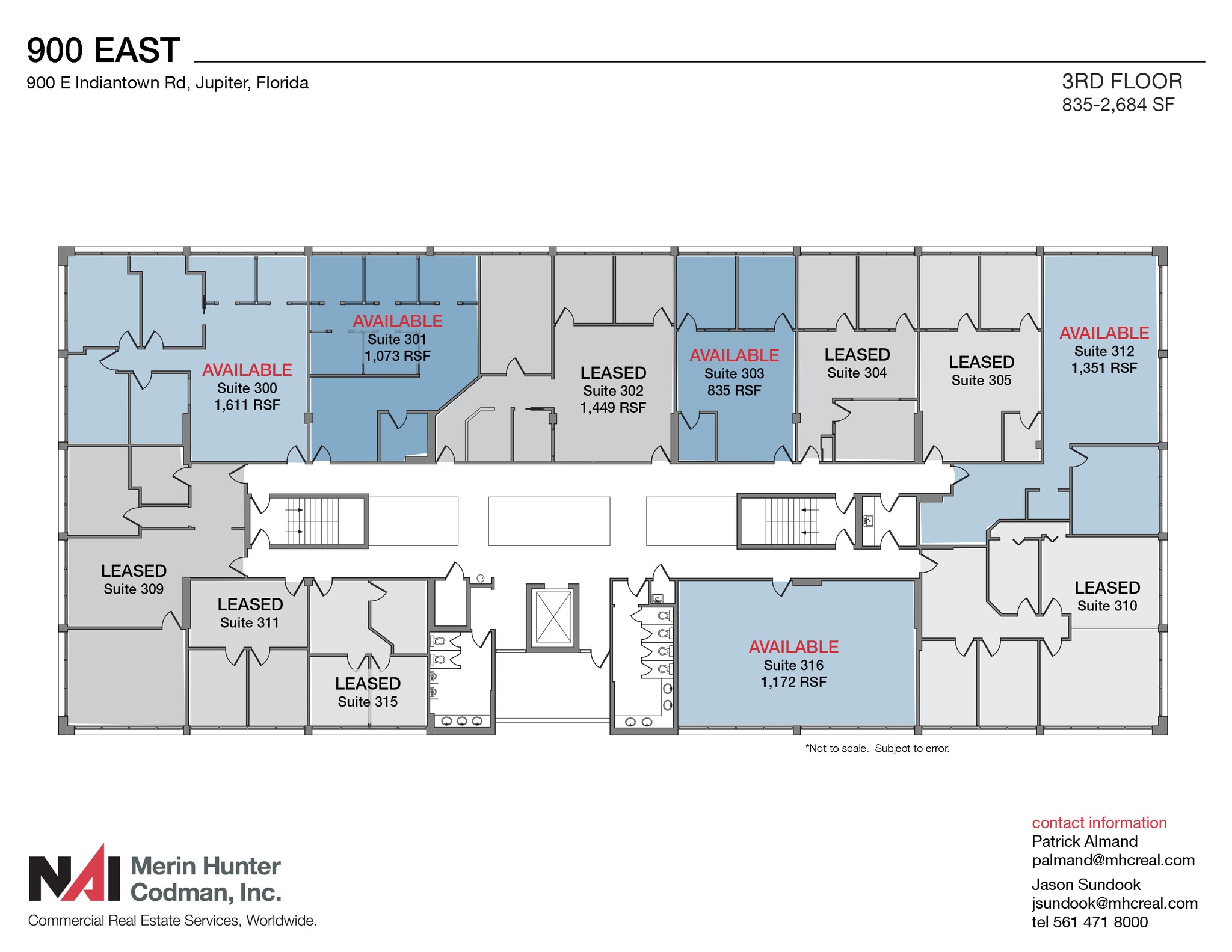 900 E Indiantown Rd, Jupiter, FL à louer Plan d’étage- Image 1 de 5