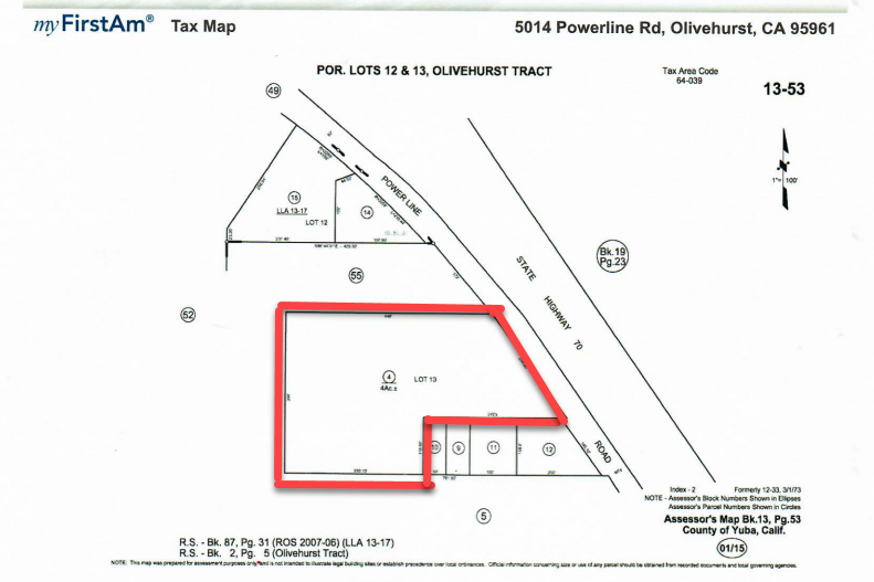 5014 Powerline, Olivehurst, CA for sale - Site Plan - Image 1 of 4