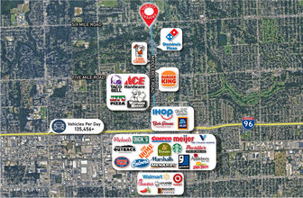 16815 Middlebelt Rd, Livonia, MI - AERIAL  map view - Image1