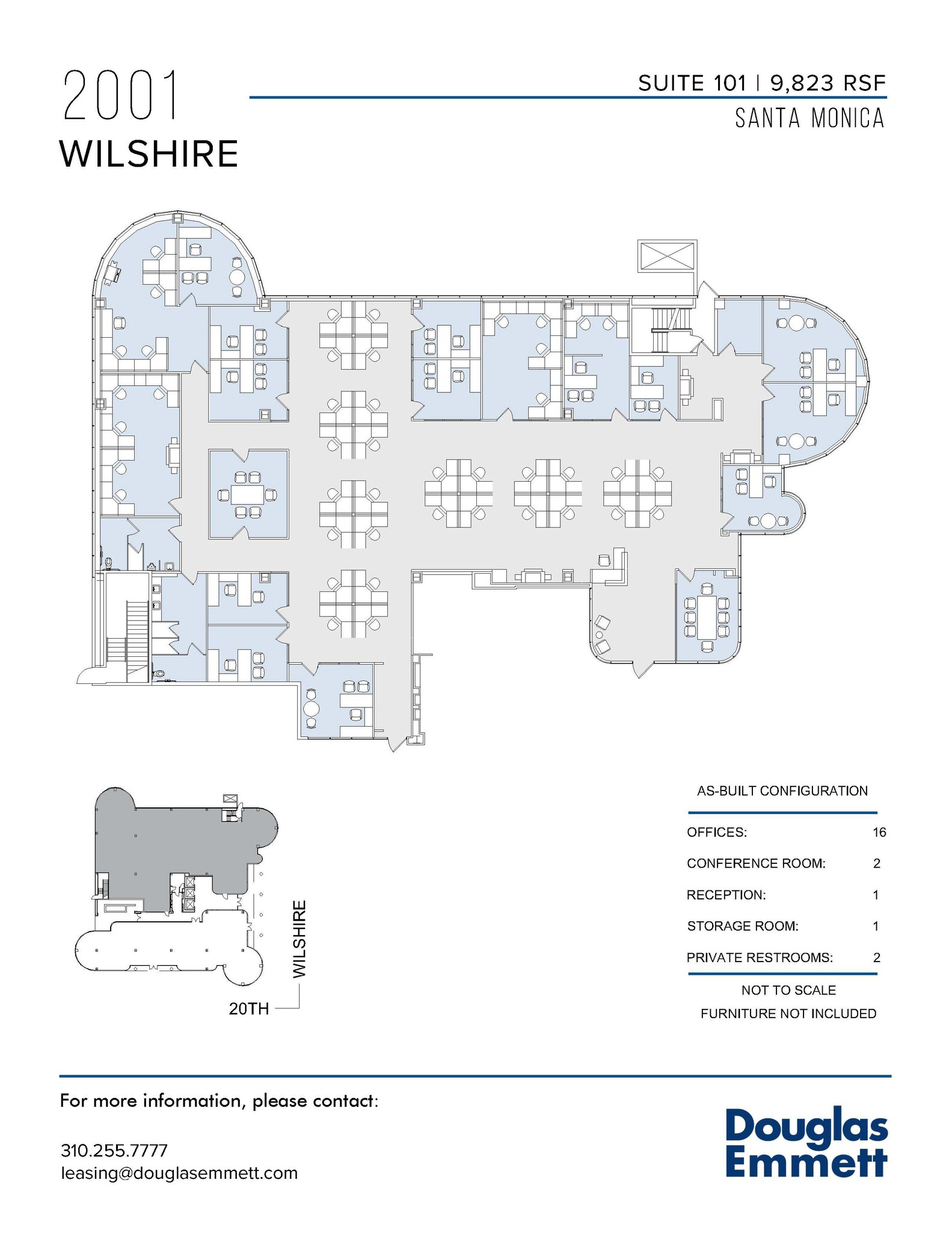 2001 Wilshire Blvd, Santa Monica, CA for lease Floor Plan- Image 1 of 1