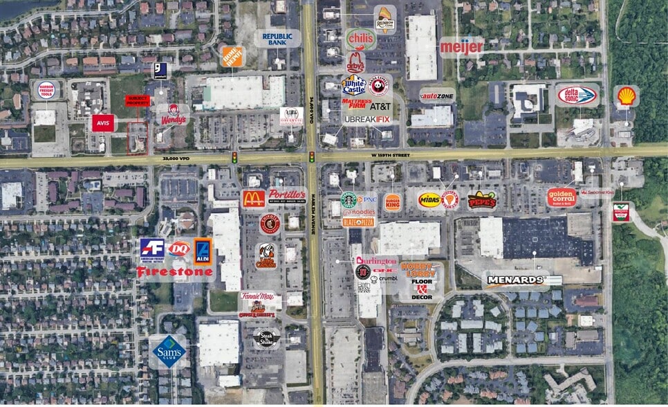 7402 W 159th St, Orland Park, IL for lease - Aerial - Image 2 of 3