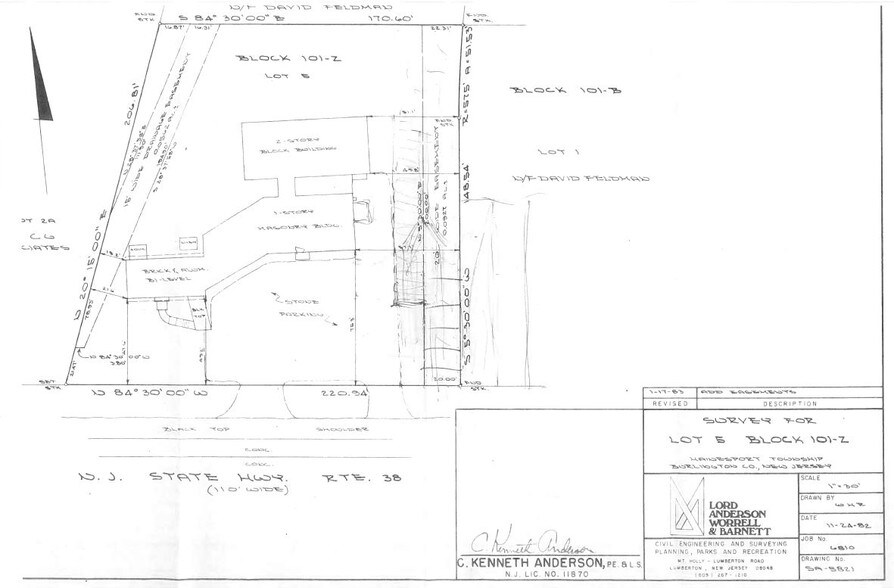 1285 Route 38, Hainesport, NJ à vendre - Plan cadastral - Image 2 de 2