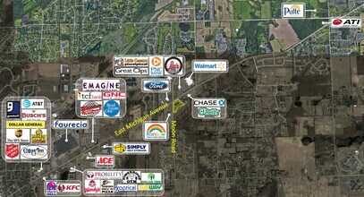 7025 E Michigan Ave, Saline, MI - AERIAL map view