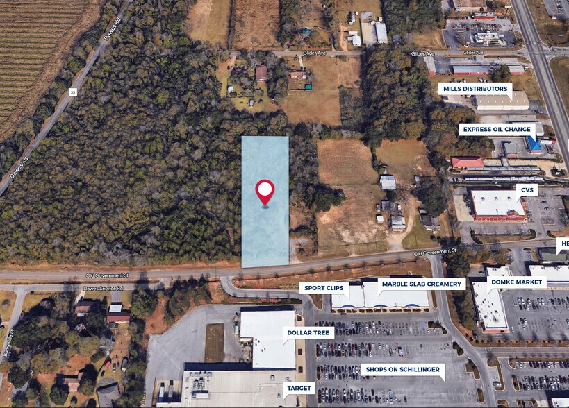 7930 Old Government Street Rd, Mobile, AL à vendre - Aérien - Image 1 de 2